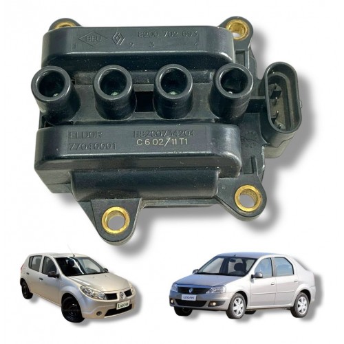 Bobina Ignição Renault Clio Logan Sand...