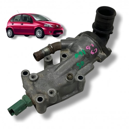 Carcaça Válvula Termostática Citroen C3 1.6 16v 9646977280
