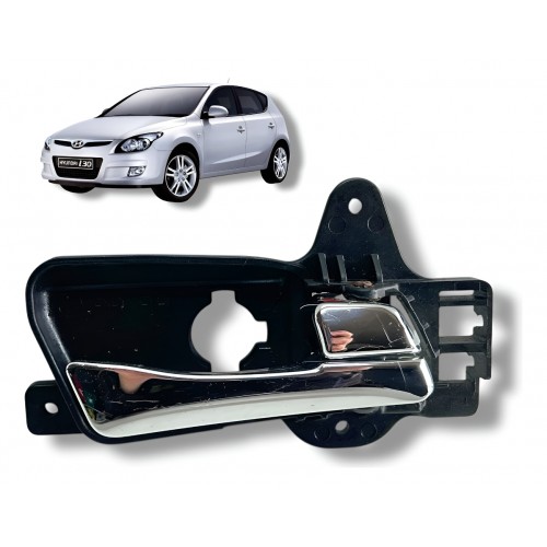 Maçaneta Interna Traseira Direita Hyundai I30 2009 2010 2011 Prata