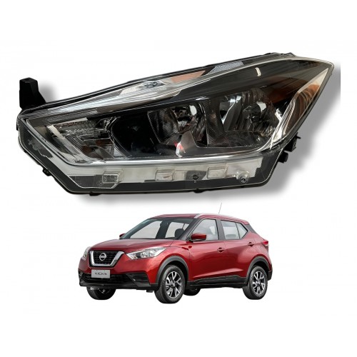 Farol Lado Esquerdo Nissan Kicks 2017 2018 Sem Led
